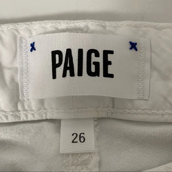 Paige Skyline Crop Skinny Jeans Optic White 26 - Picture 10 of 13